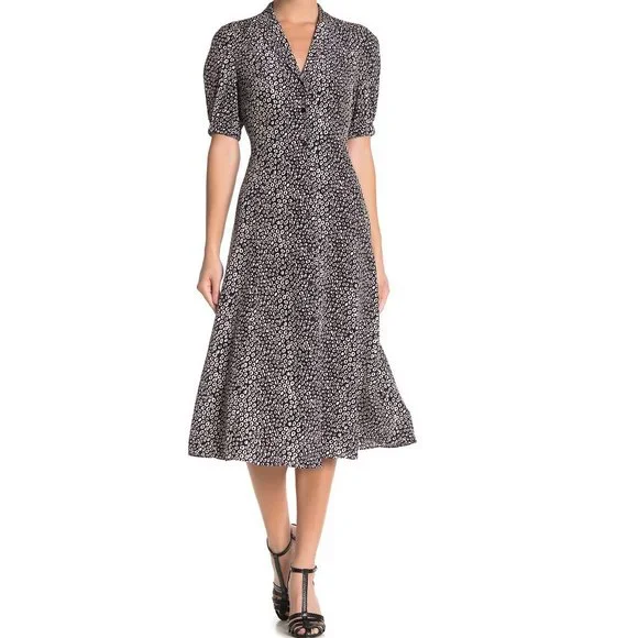 NWT Diane von Furstenberg DVF Silk Midi DressFit & Flare Workwear